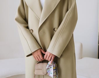 23区 LIGHT BEIGE SPRING COAT Light Beige Trench Coat, Spring Coat, Woman Rain Coat