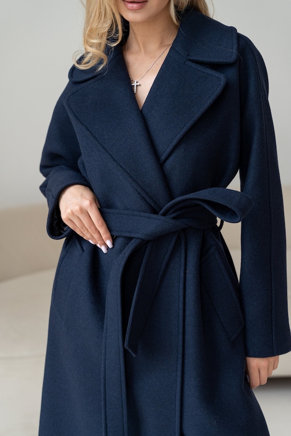 New Lapel Bandage Woolen Coat Top New Lapel Bandage Woolen Coat Top