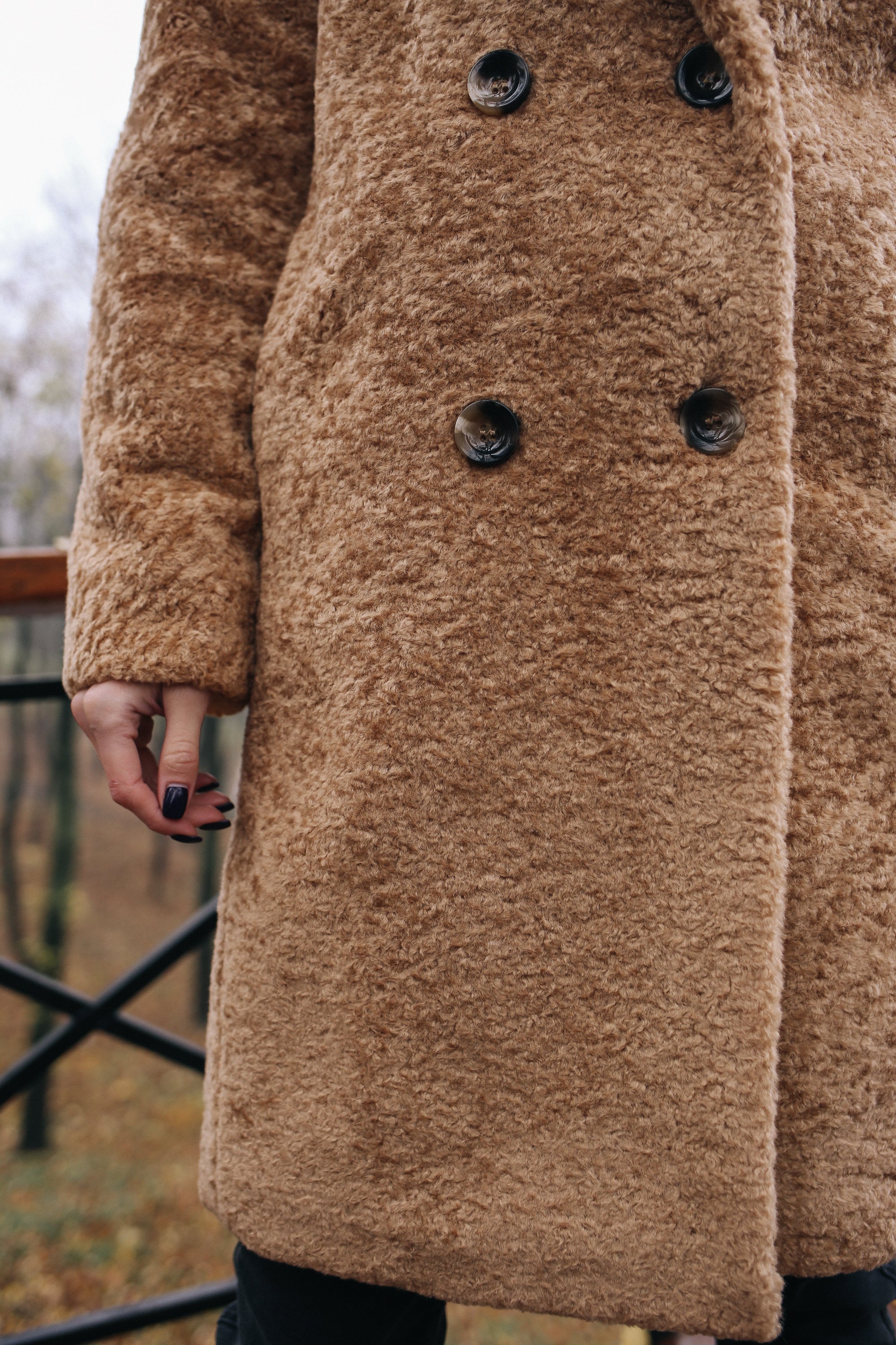 Faux Fur Teddy Bear Coat with a Classic Collar in Beige / Etsy