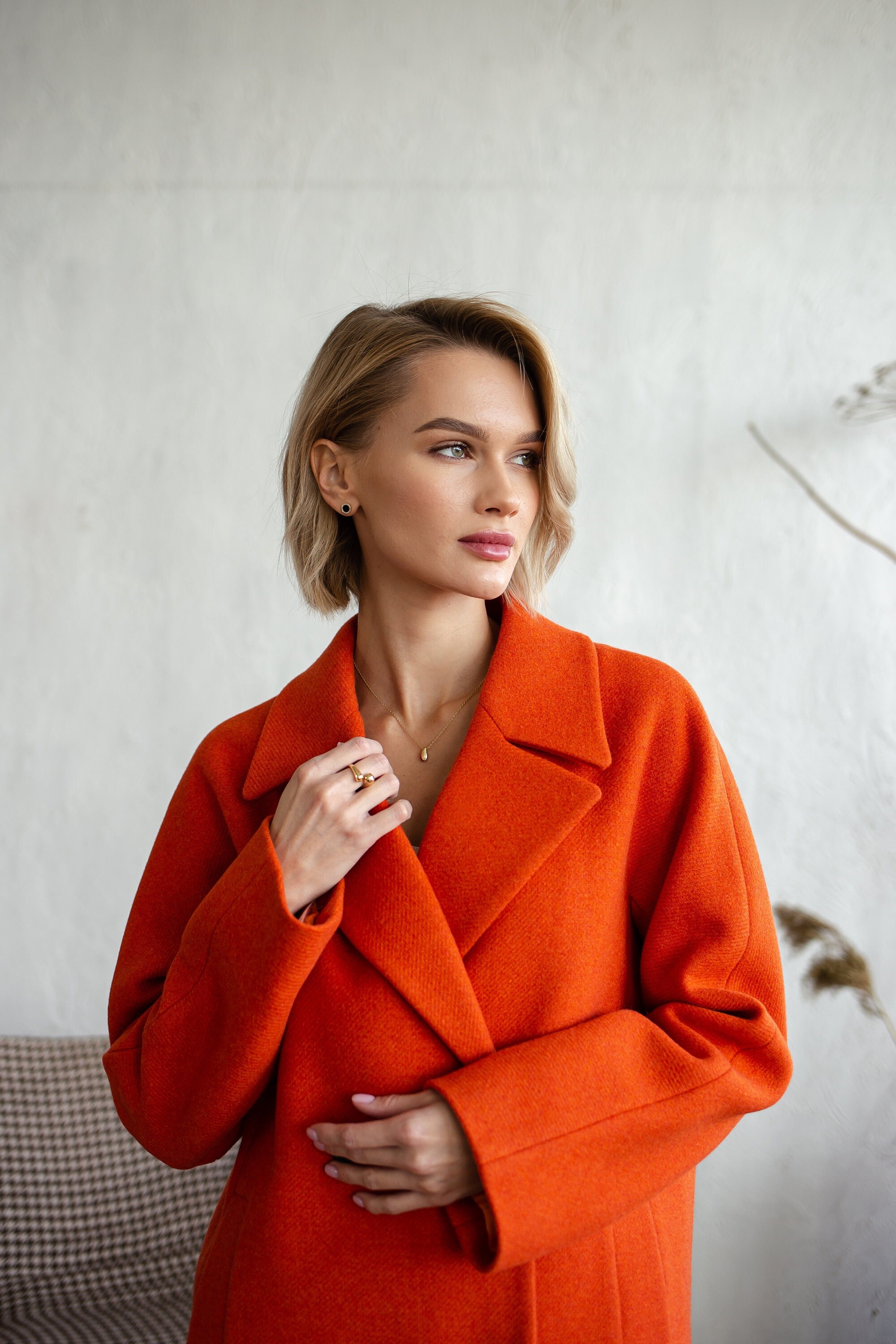orange fall coat