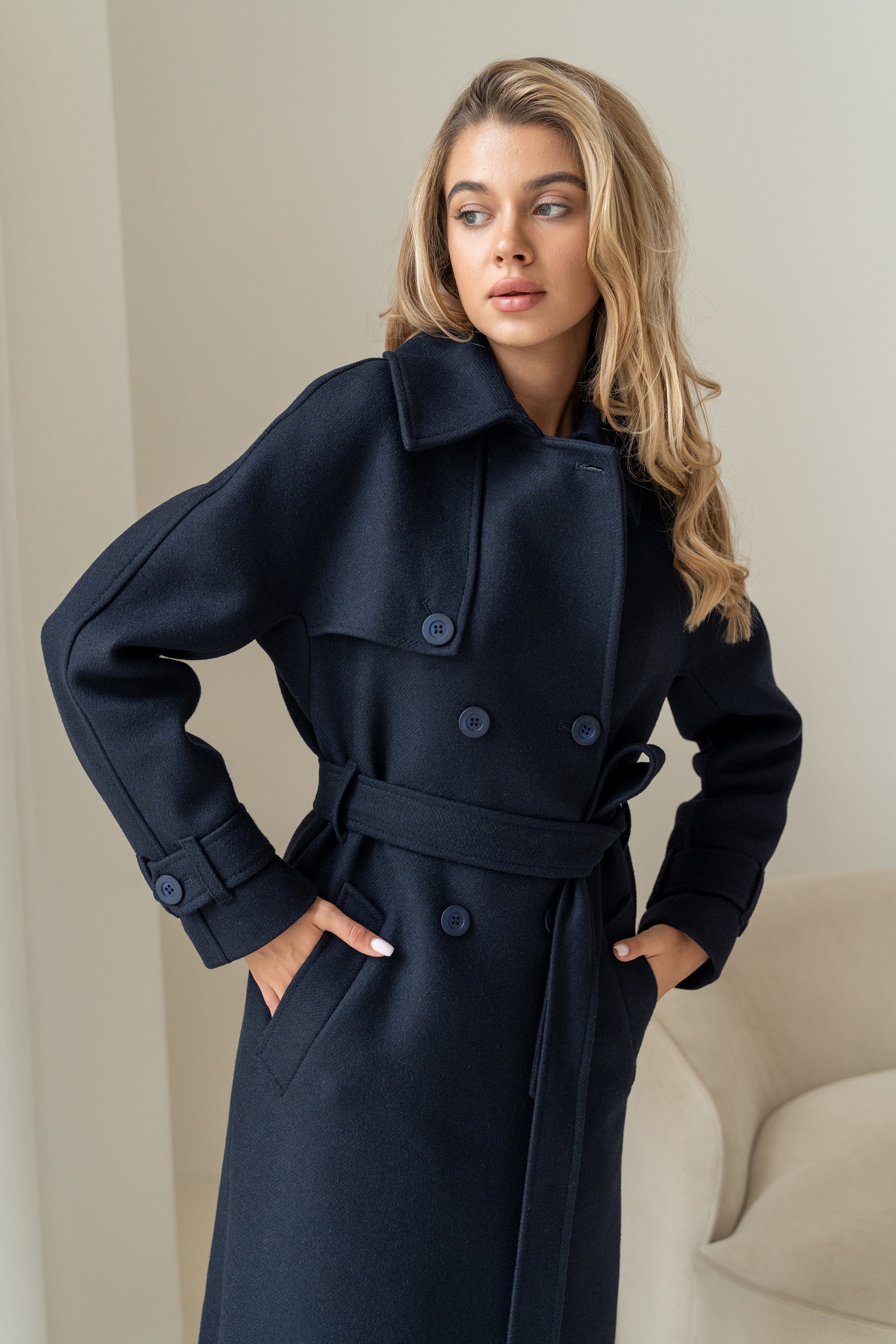 ジャケット・アウター 013052 23AW CLANE DOUBLE WOOL LONG COAT 013052 23AW CLANE DOUBLE WOOL LONG COAT レディース