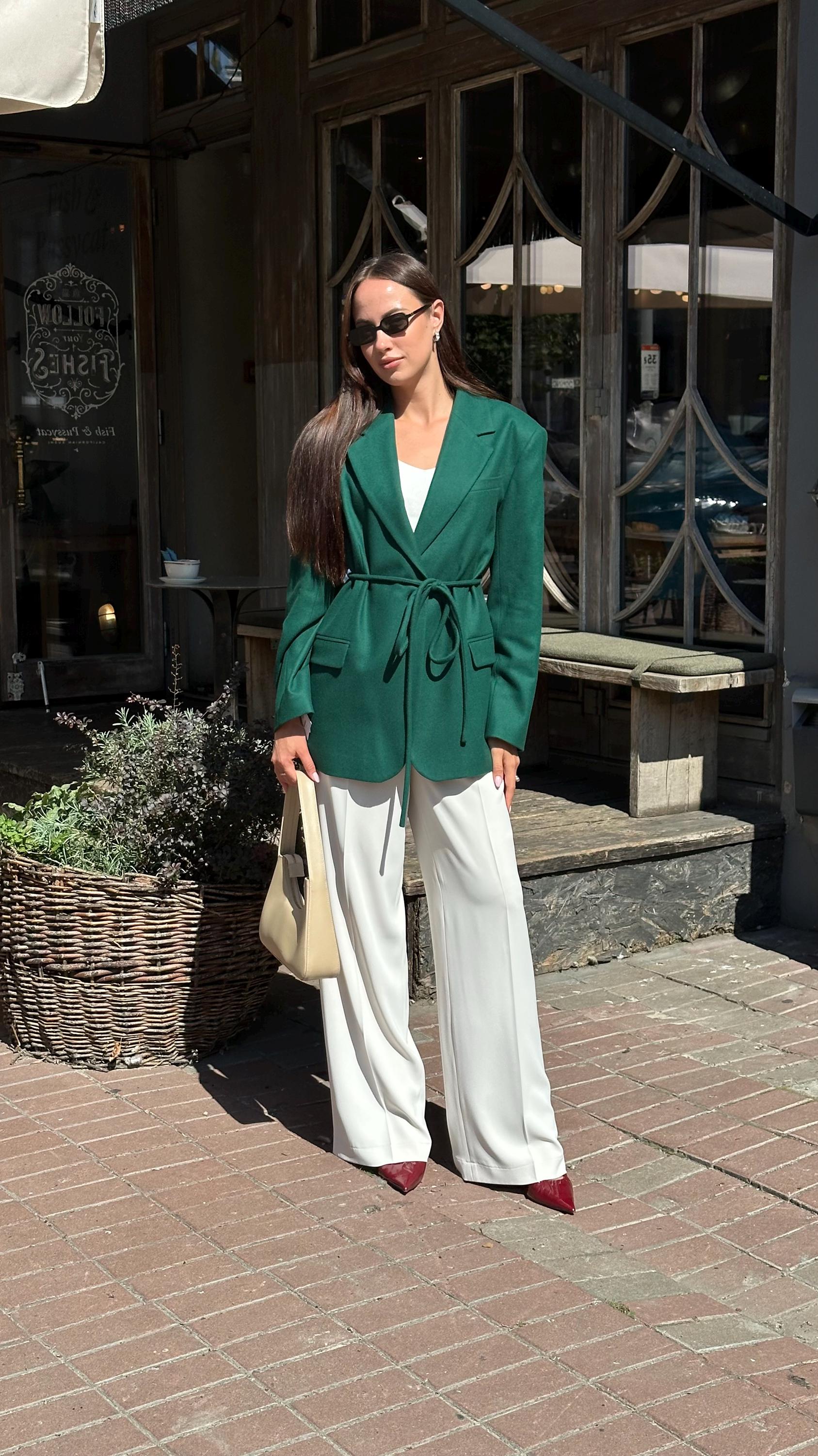 green blazer dress with belt JAIMY Belle paris lace blazer dress included belt matcha green