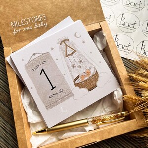 Cartes bébé étape importante |  Cartes Jalon Tender Baby | Cadeau baby shower | Jalon bébé | Jalons nouveau-nés | Accessoires photo | Accessoires photo pour bébé