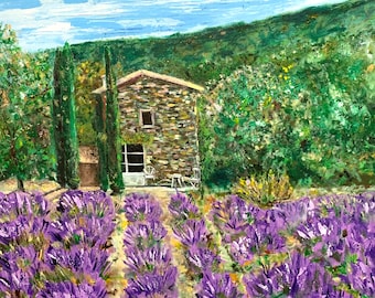 Provence original painting on canvas by artist M. Stognieva