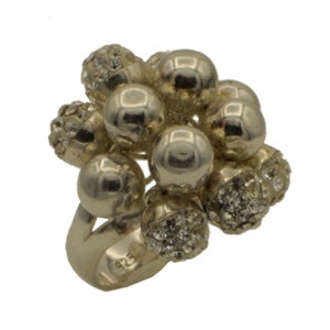 GEOMETRIC QUARTZ RING Ball ring Silver ring Women&#39;s ring Semi-precious stone ring Fashion ring Cocktail ring