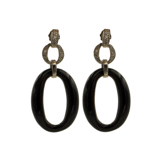 Art deco earring, rock crystal, silver woman earri
