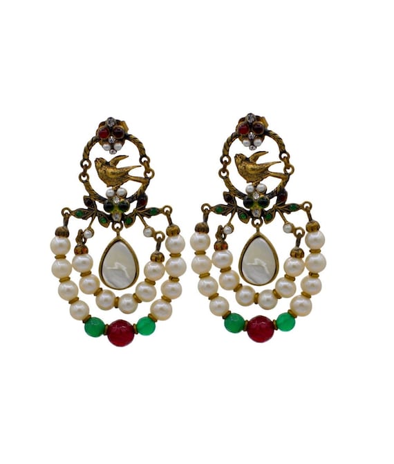 REAL PEARL EARRINGS, Vintage jewelry, unusual earr