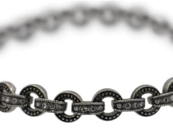 ART DECO, Pulsera de piedras semipreciosas Pulsera brazalete Pulsera de plata 925, pulsera de mujer, joyería art deco Pulsera elegante Pulsera boho