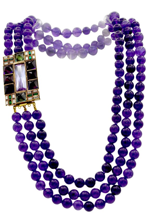 LAVENDER STATEMENT NECKLACE, Statement necklace, A