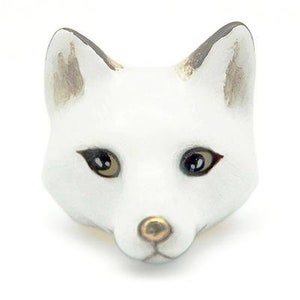 FOX RING, Fox jewering, Enamel ring, Gift for women