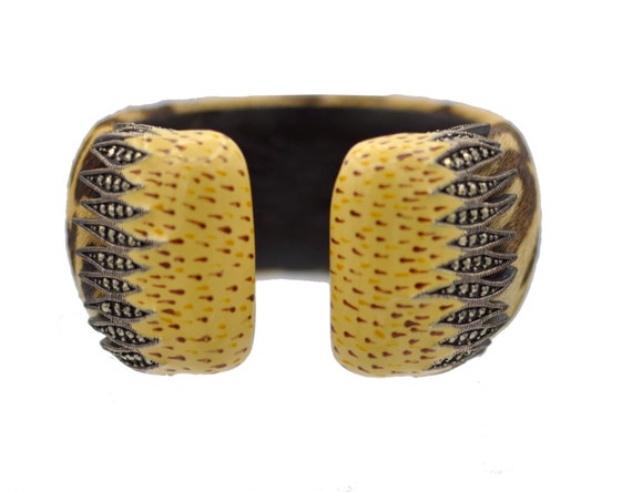 BRACELET FANTASY MARCASSITE Leopard Bracelet Cuff… - image 2