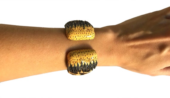 BRACELET FANTASY MARCASSITE Leopard Bracelet Cuff… - image 4