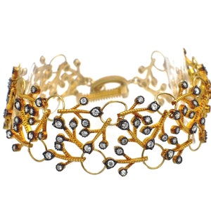 LACE BRACELET QUARTZ Gold filled bracelet Gemstone bracelet gold cuff bracelet gold bangle bracelet Gift for her