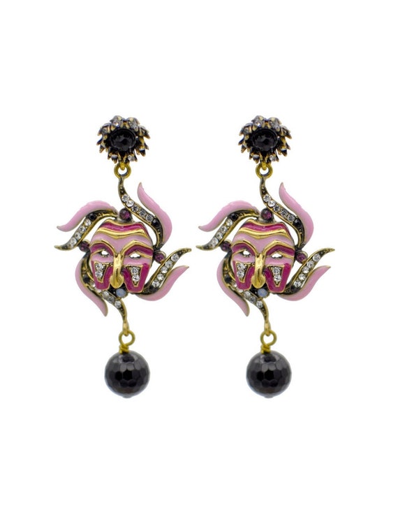 VENICE MASK EARRINGS Vintage Jewelry 