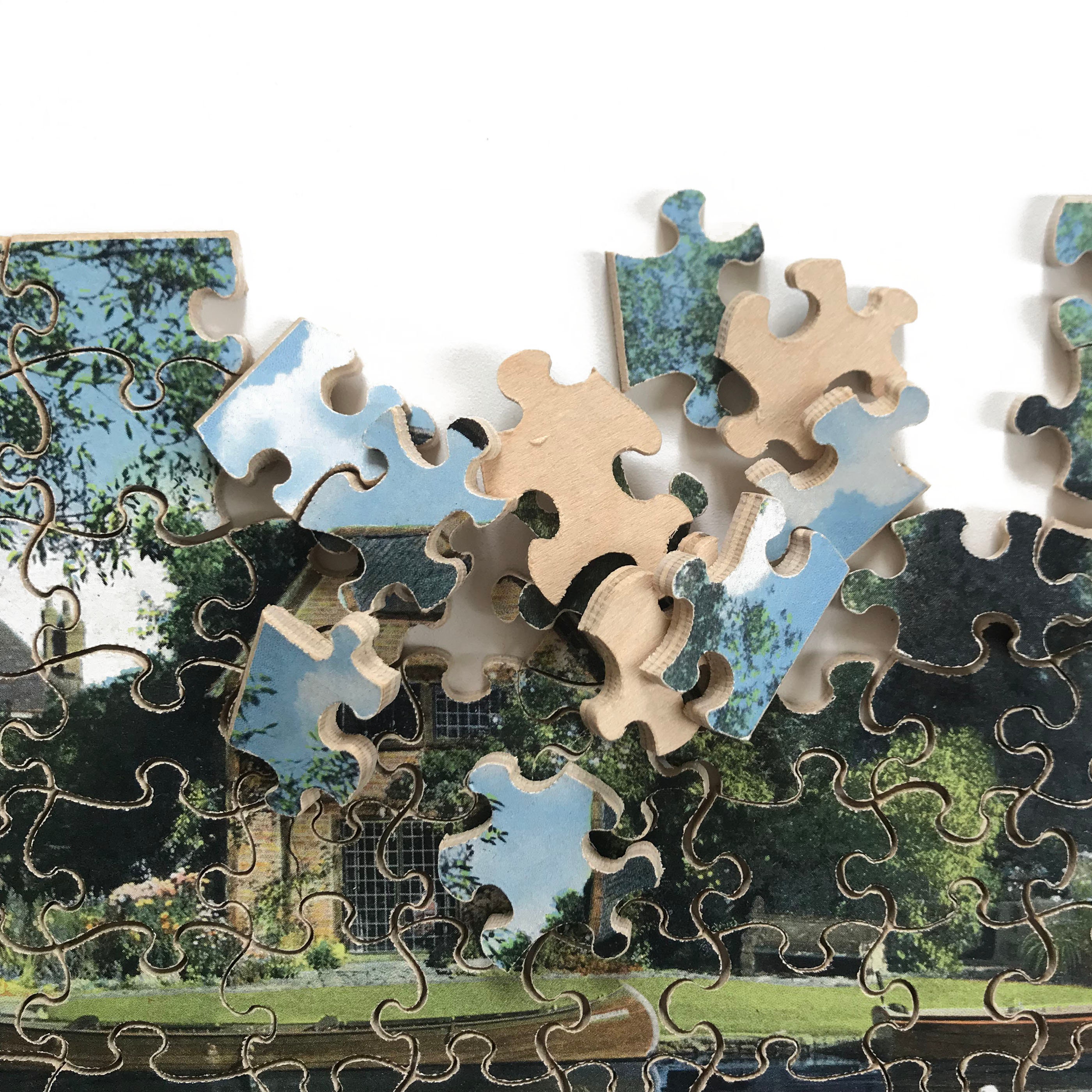 Jigsaw Wooden Puzzle Vintage Antique House at the Etsy