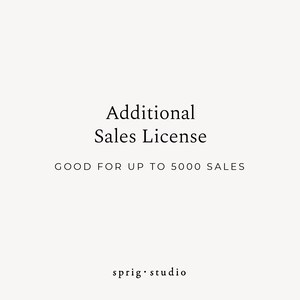 Additional Sales License for up to 5000 sales of One Clipart Set - Commercial Use of Digital Graphics and Clip Art Sets