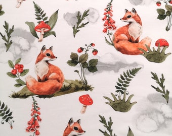 French Terry Print Premium Collection Little Sweet Fox