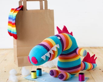 Sockosaurus Craft Kit - Complete Sewing Kit to Create Your Own Dinosaur