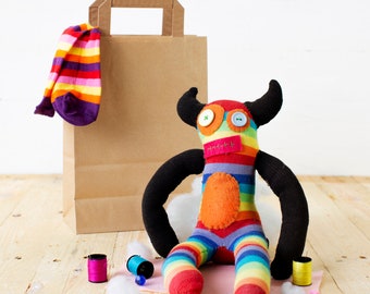 Sock Monster Craft Kit | Sewing kit | Craft kit for kids | Craft kits for adults | Monster gifts