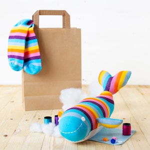 Sock Whale Sewing Craft Kit: DIY Kids/Adults Project
