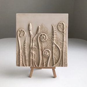 Nordic Spring Forest Floor Unique Botanical Bas-Relief by Klever Art/Exclusive Home Decor Or Lovely Gift Scandinavian Design Unique Wall Art