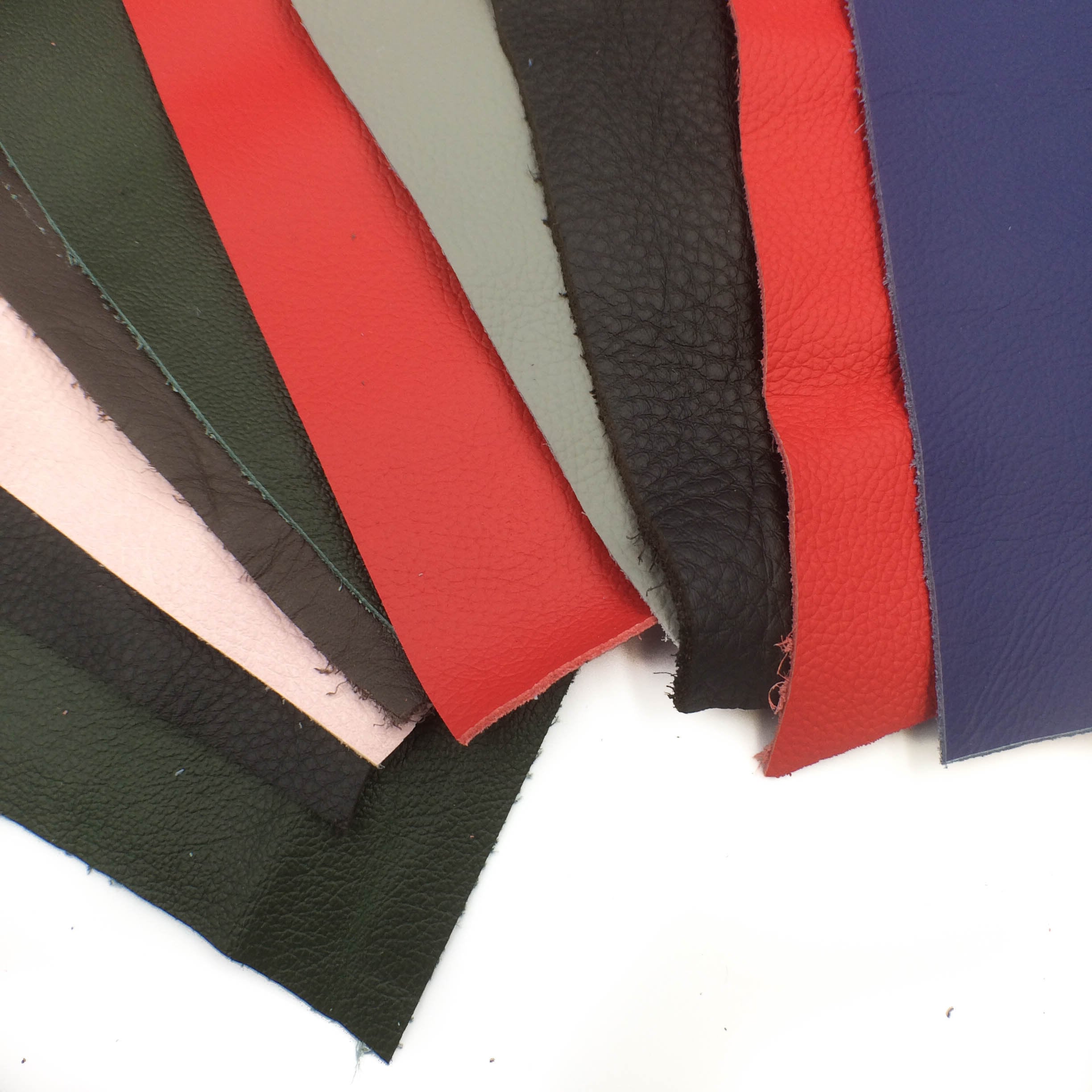 10 X Cow Leather Offcuts Bundle, 25x15cms Pieces, Mixed Colour Bundle ...