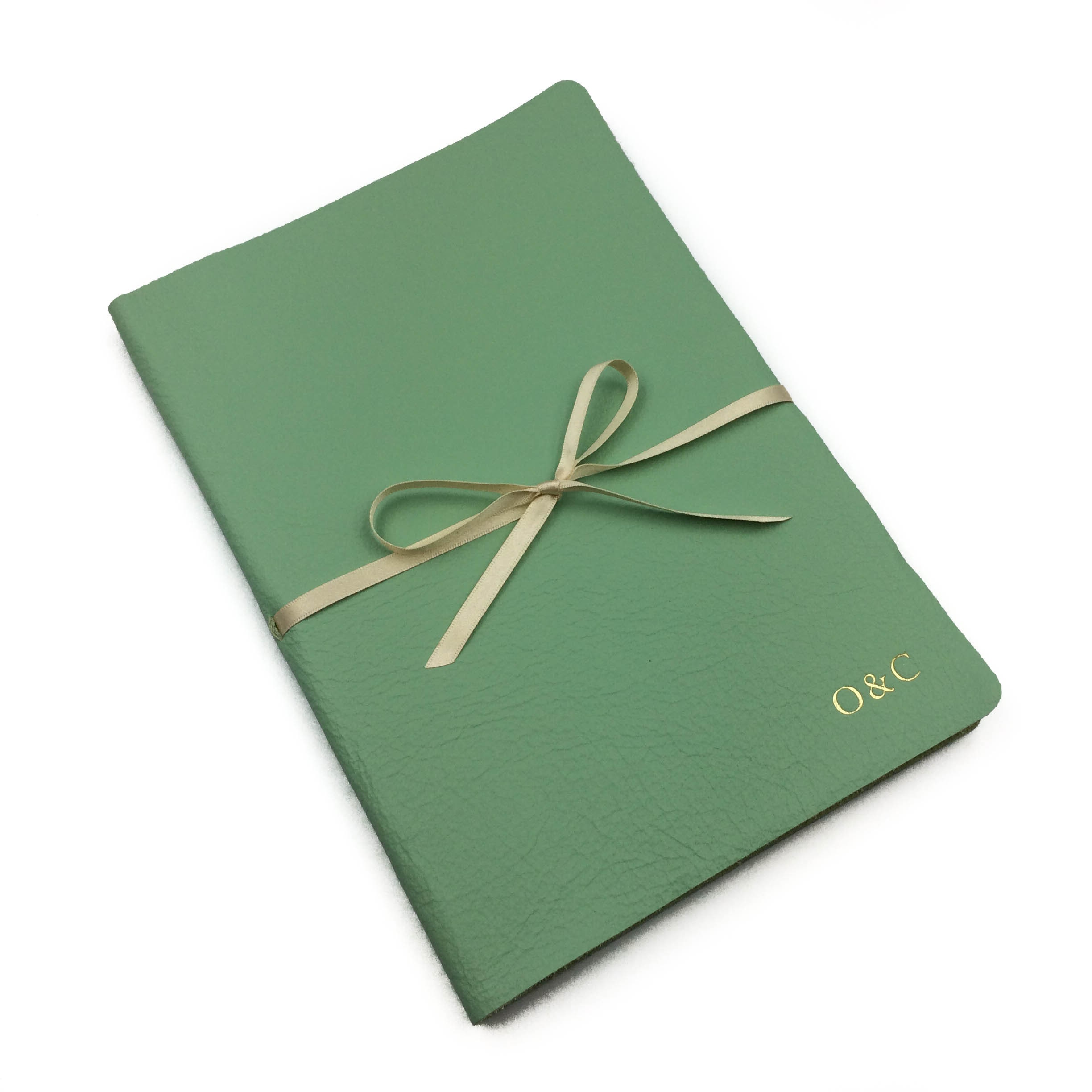Large Handmade Leather Notebook With Ribbon | Personalised | Perfect ...