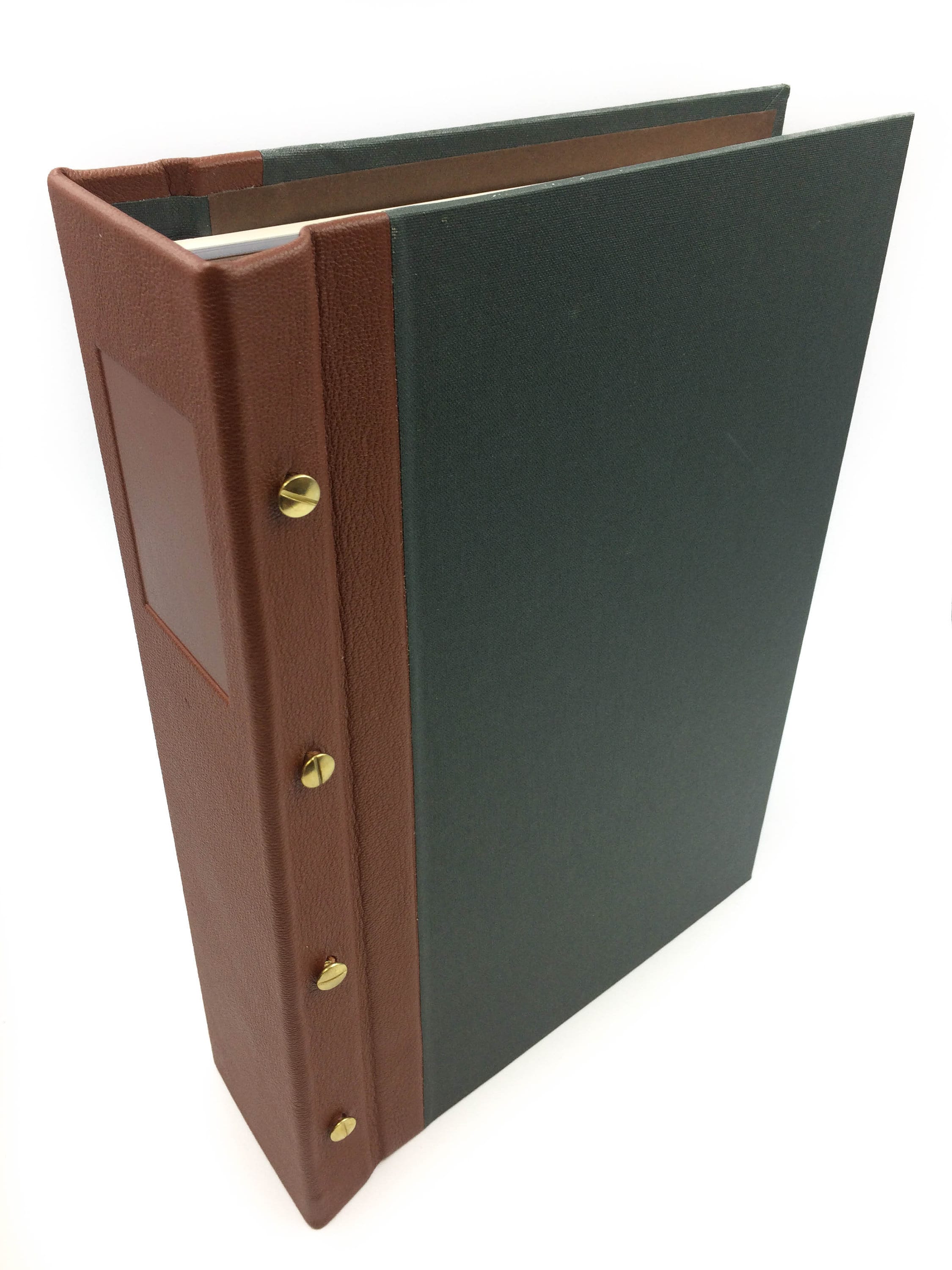 Large Handmade Leather Scrap Book | Post Binding | Archival