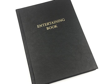 Leren handgemaakt dinerboek | Entertaining/Gastvrouw Boek | Gepersonaliseerd, bruiloften, verjaardagen, evenementen | Handgebonden | Op bestelling gemaakt