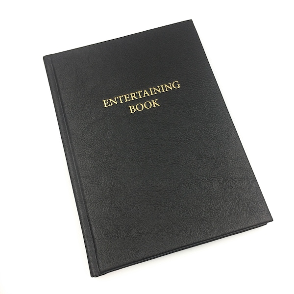 Libro de cuero hecho a mano para cenas/entretenimiento/libro de anfitriona/personalizado, bodas, cumpleaños, eventos/encuadernado a mano/hecho por encargo