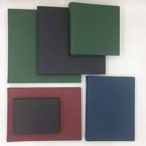 Traditional Personalised Leather Photo Album | 6 sizes | 4 colours | Handmade in the UK using genuine leather | Solander boxes available