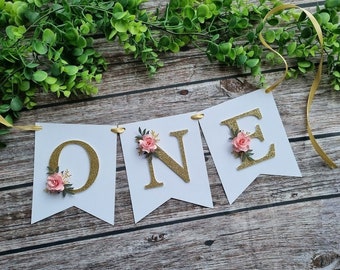 Little Princess 1st Birthday Banner – 'Isn't She Onederful' Rose Gold Decor For Girl's Party