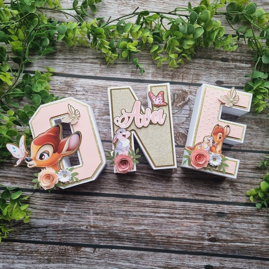Bambi 3D Letters ONE 3D Letters Bambi Birthday Bambi Party | Etsy UK