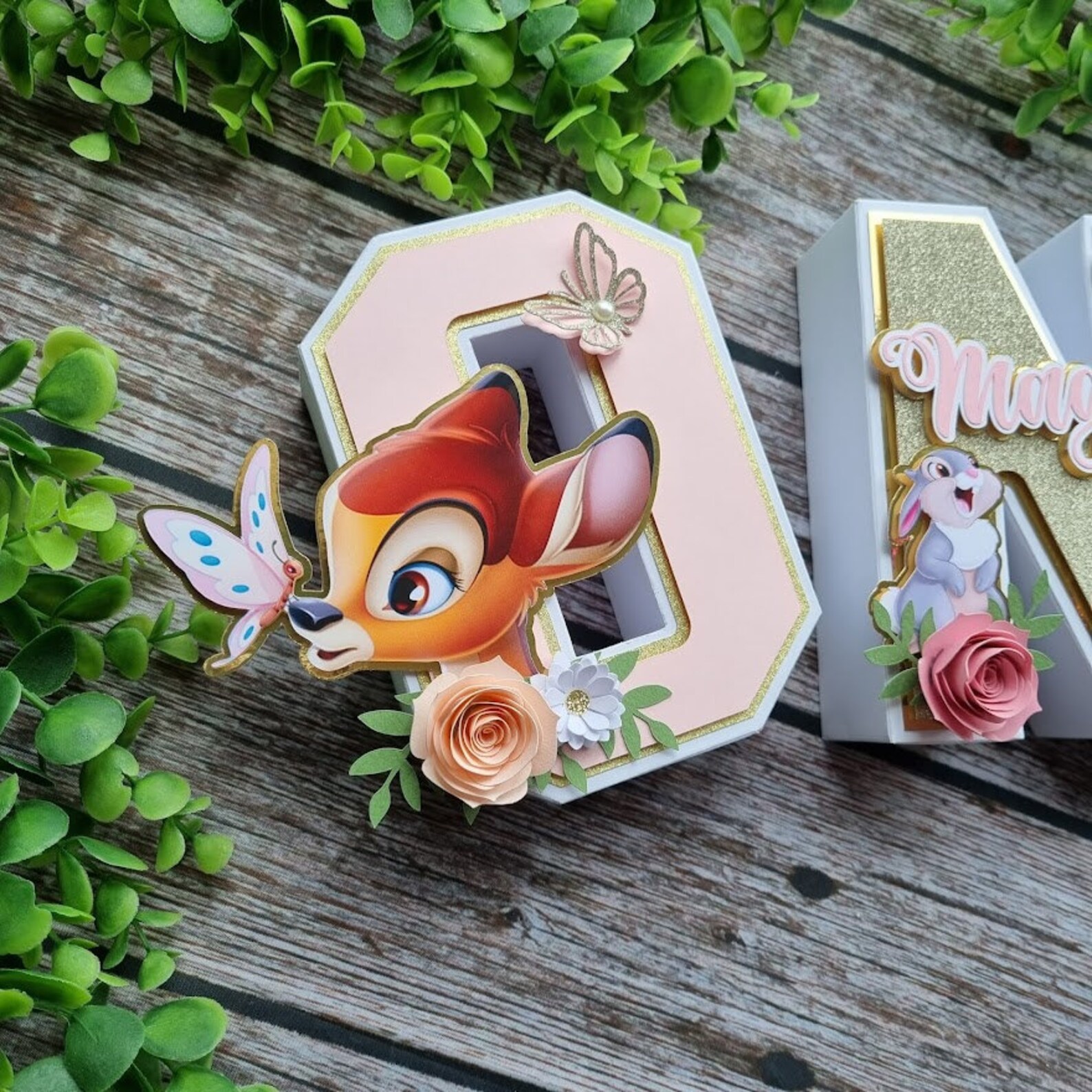 Bambi 3D Letters ONE 3D Letters Bambi Birthday Bambi Party - Etsy