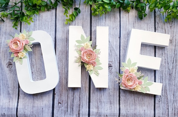 Freestanding wooden letters ONE standing wooden sign photo prop for first  birthday | First birthday decoration | Blue one wooden letter table sign  for