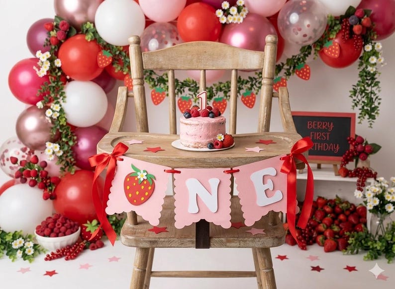 sweet one highchair decoration