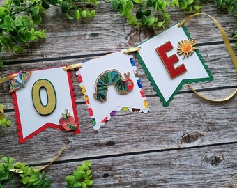Very Hungry Caterpillar Birthday Banner: Custom High Chair Decoration