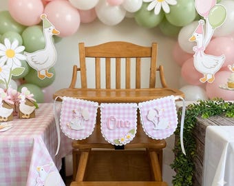 Ein Silly Goose Banner, Silly Goose Geburtstagsbanner, Silly Goose Banner, Silly Goose Banner, Banner für den ersten Geburtstag, Silly Goose Banner.