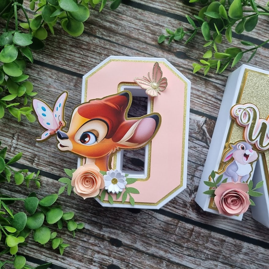Bambi 3D Letters ONE 3D Letters Bambi Birthday Bambi Party - Etsy UK