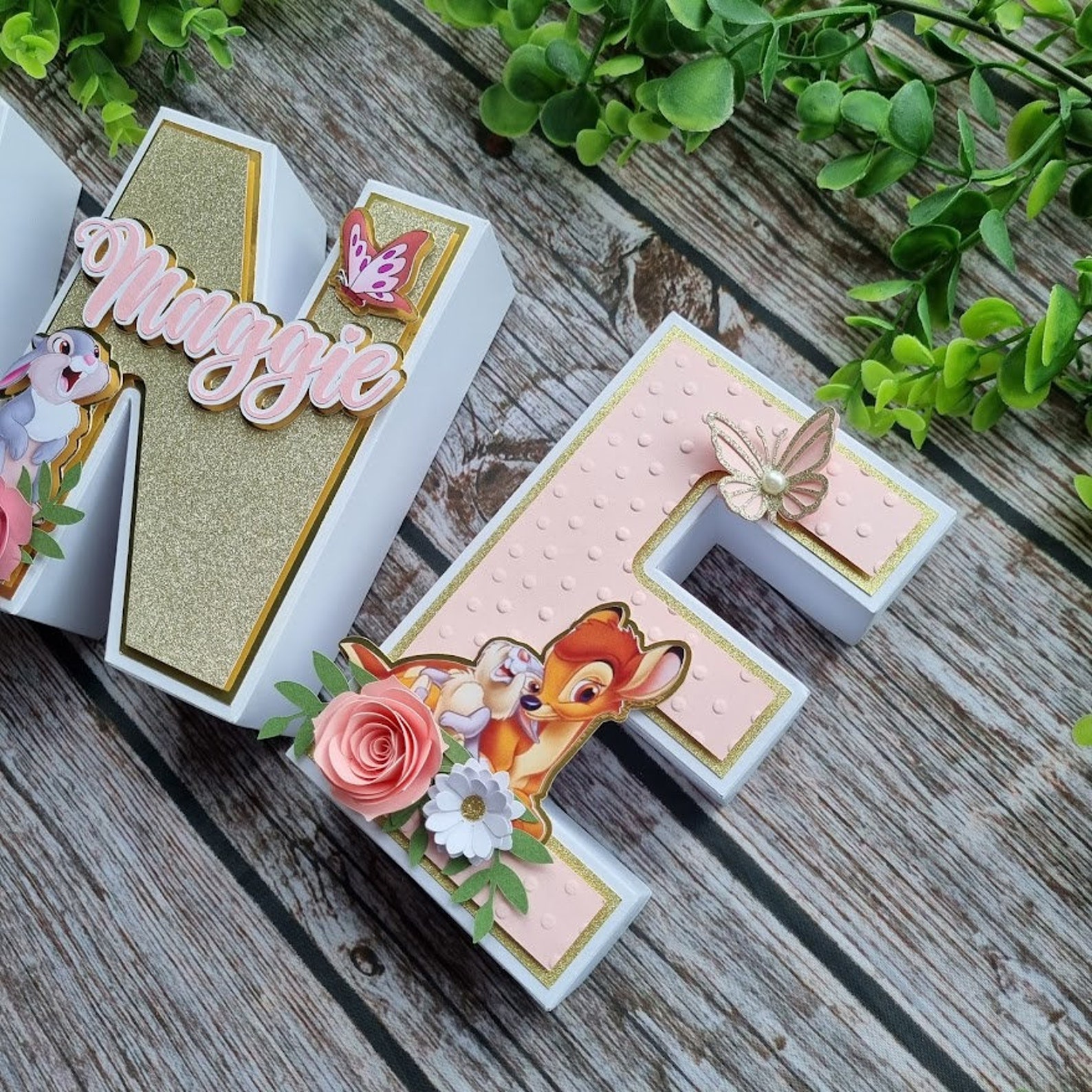 Bambi 3D Letters ONE 3D Letters Bambi Birthday Bambi Party - Etsy