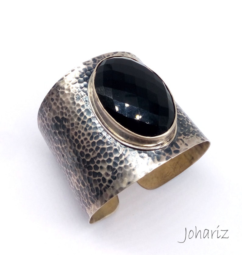 fashionable cuff bangle gift Natural black onyx 925 sterling silver cuff bracelet party wear superb men /& women jewelry designer jewelry