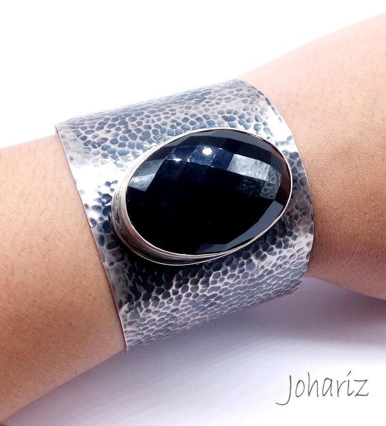fashionable cuff bangle gift Natural black onyx 925 sterling silver cuff bracelet party wear superb men /& women jewelry designer jewelry