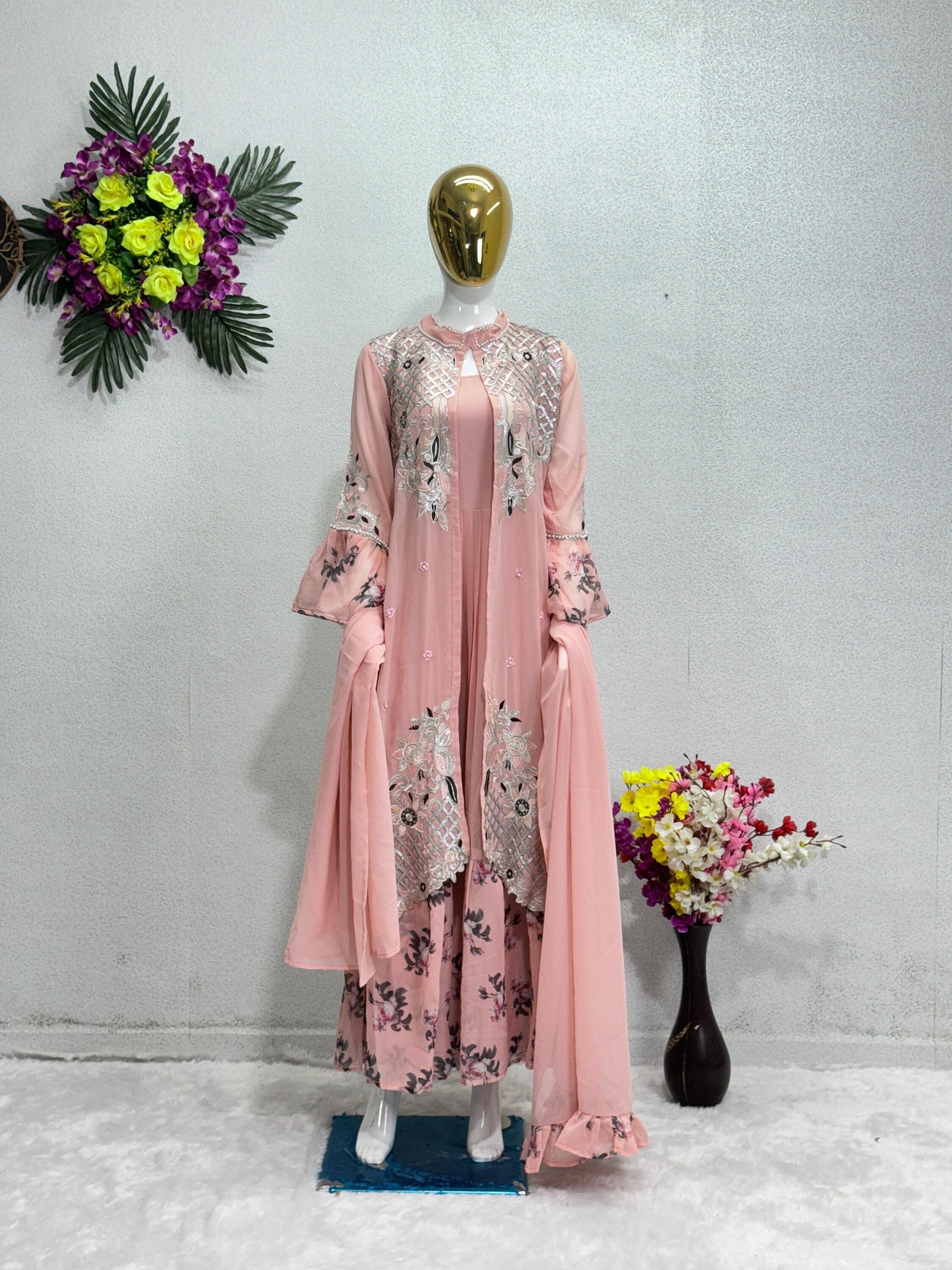 Sanskriti Fancy Dresses Solid Anarkali Kurta, Bottom & Dupatta Set - Buy  Sanskriti Fancy Dresses Solid Anarkali Kurta, Bottom & Dupatta Set Online  at Best Prices in India | Flipkart.com