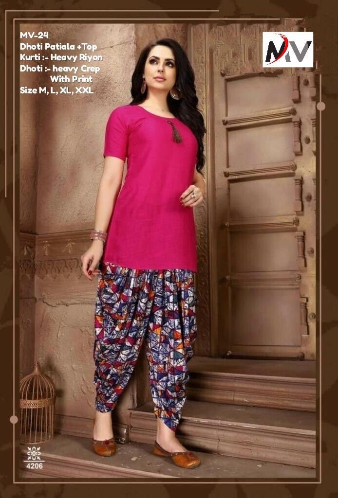 Buy Stylum Women Indigo Printed Cotton Short Kurti with Dhoti Pant Online  at Best Prices in India - JioMart.