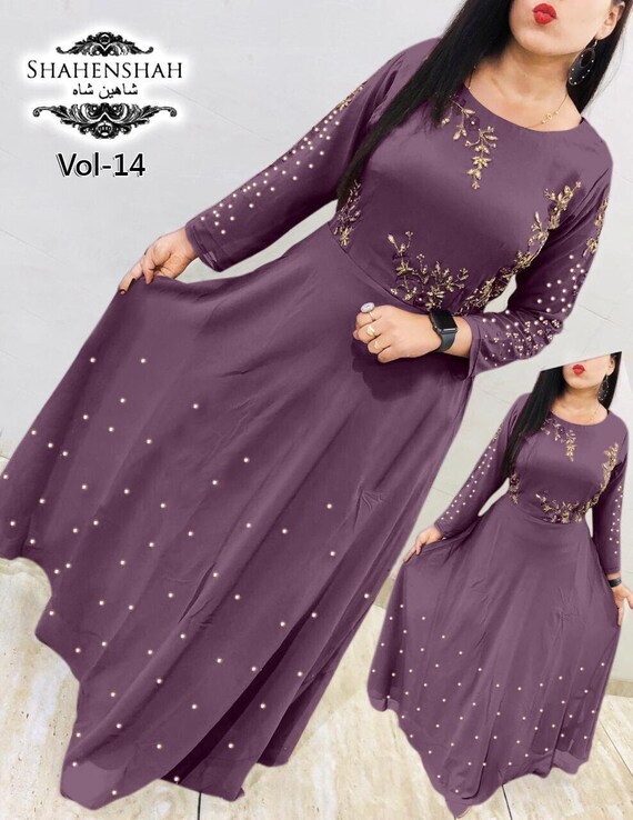 18 Attitude Aastha Vol 19 Premium Bemberg Viscose Georgette Wholesale One-Piece  Kurtis