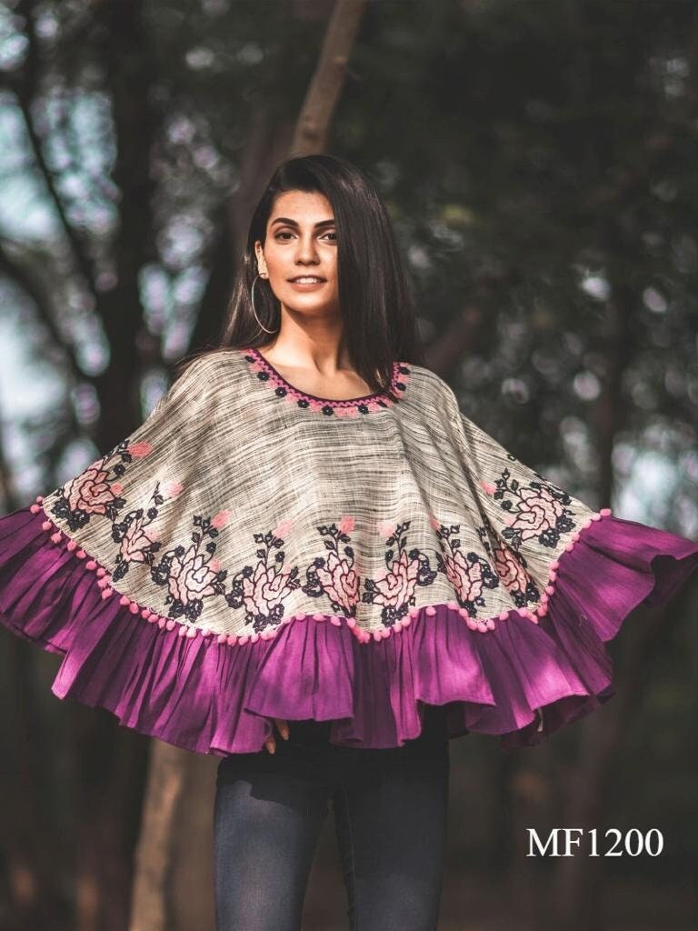 PONCHO BY KAAMIRI 1300 TO 1307 SERIES DESIGNER STYLISH FANCY COLORFUL  BEAUTIFUL PARTY WEAR & ETHNIC