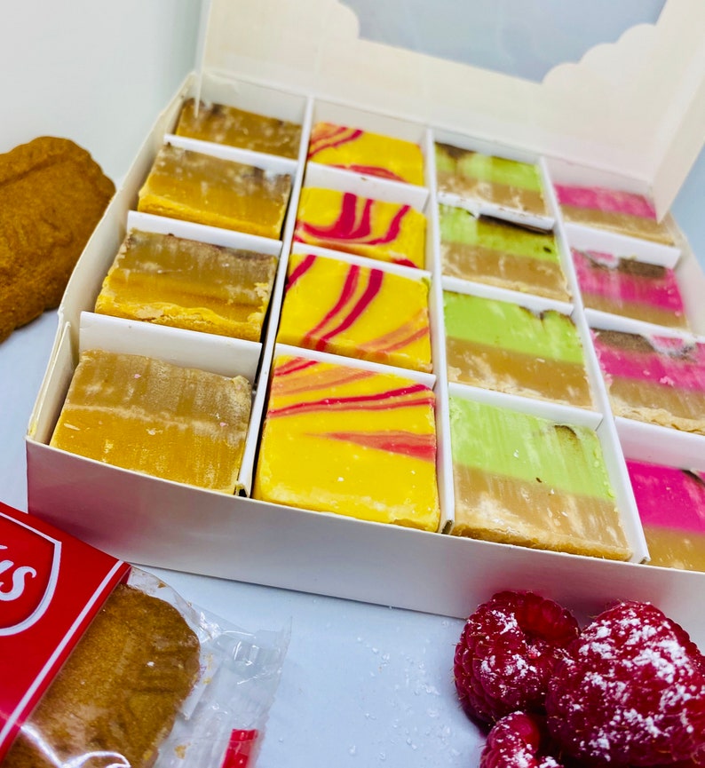 Cheesecake Fudge Gift Box Salted Caramel Lotus Biscoff Etsy