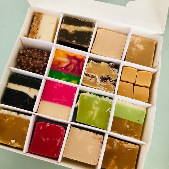 Handmade Fudge Box. Variety flavoured fudge. Salted caramel Etsy
