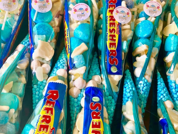 Pre filled Personalised Baby Shower GENDER REVEAL sweet cones