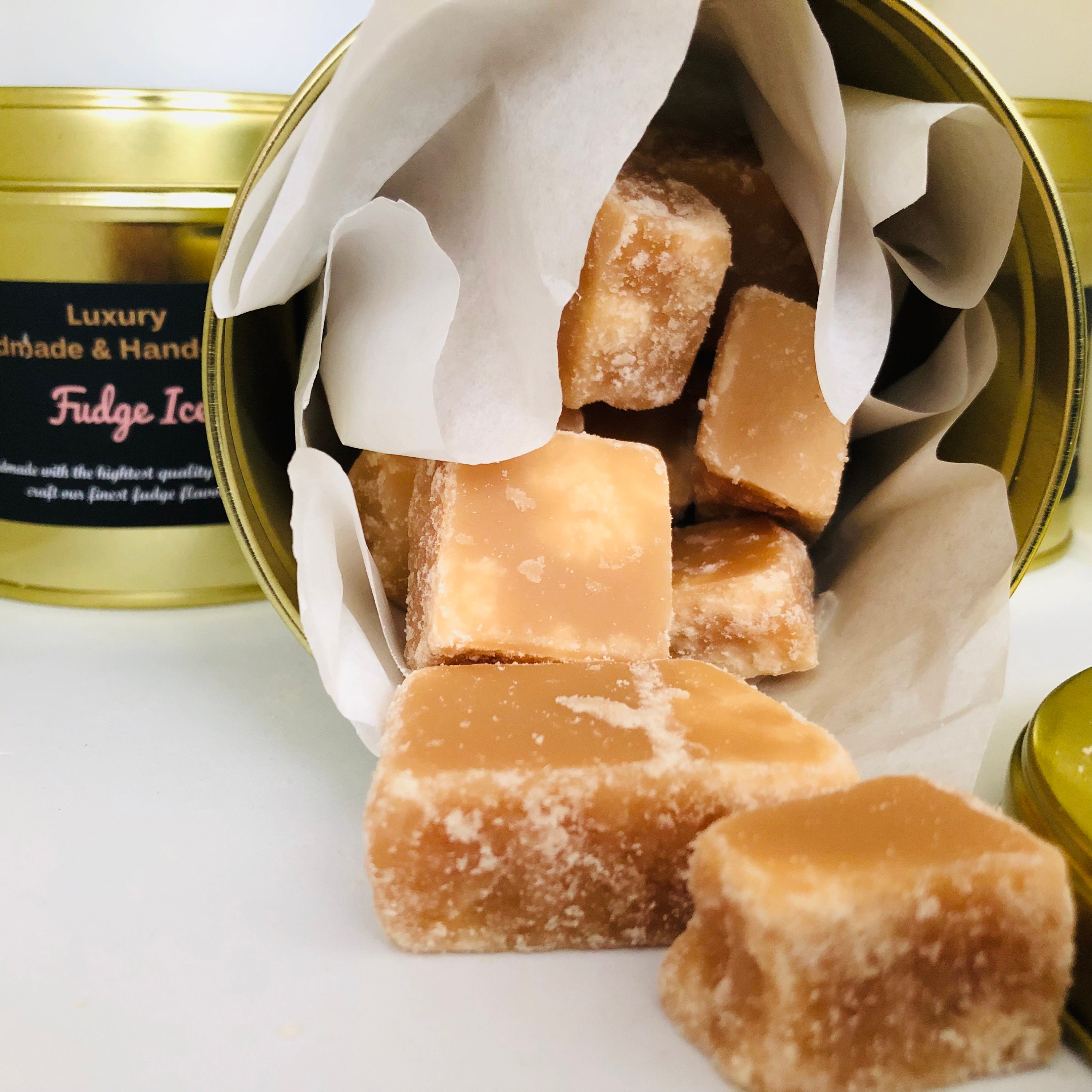 Handmade Strawberries and cream fudge. Fudge Gift Tin Vegan Etsy